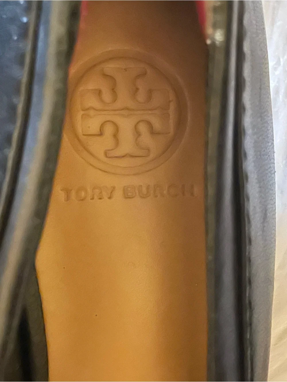 Tory Burch Elegant Classic Black Leather Block Heel Pumps with Decorative Heel